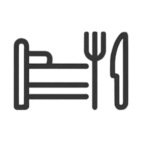 Hotels and B&B safety signs range including fire exit, prohibition, and information signs