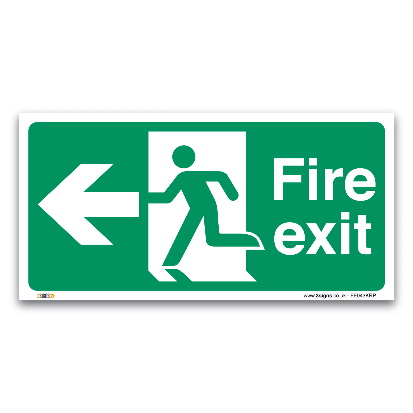 Fire Exit Arrow Left Safety Sign