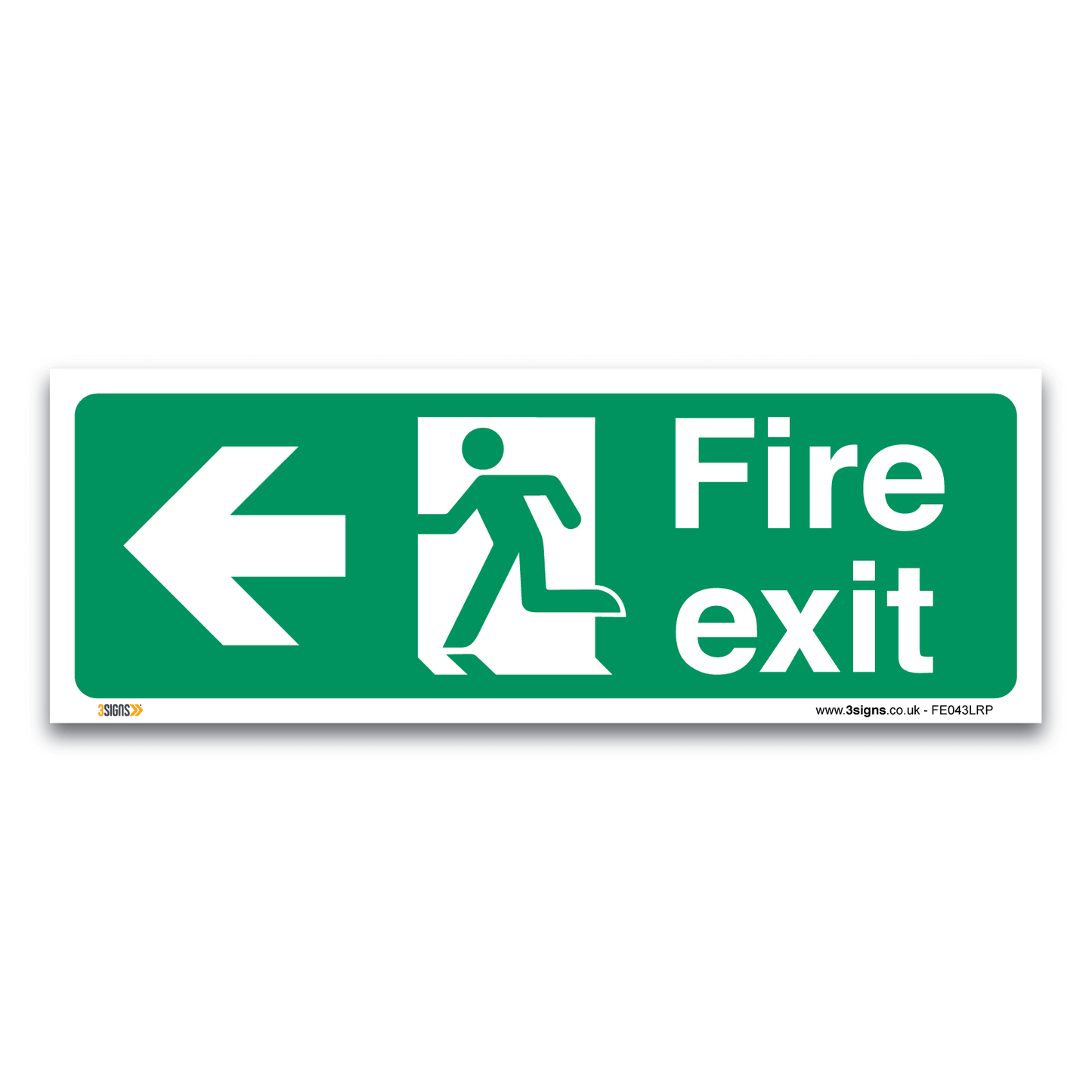 Fire Exit Arrow Left Safety Sign