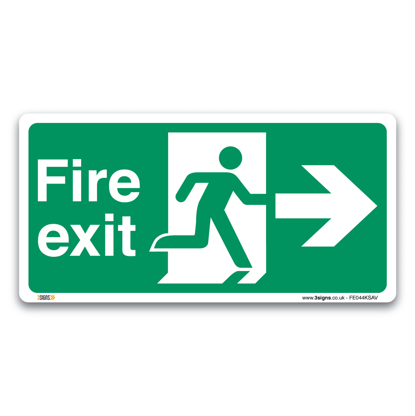 Fire Exit Arrow Right Safety Sign