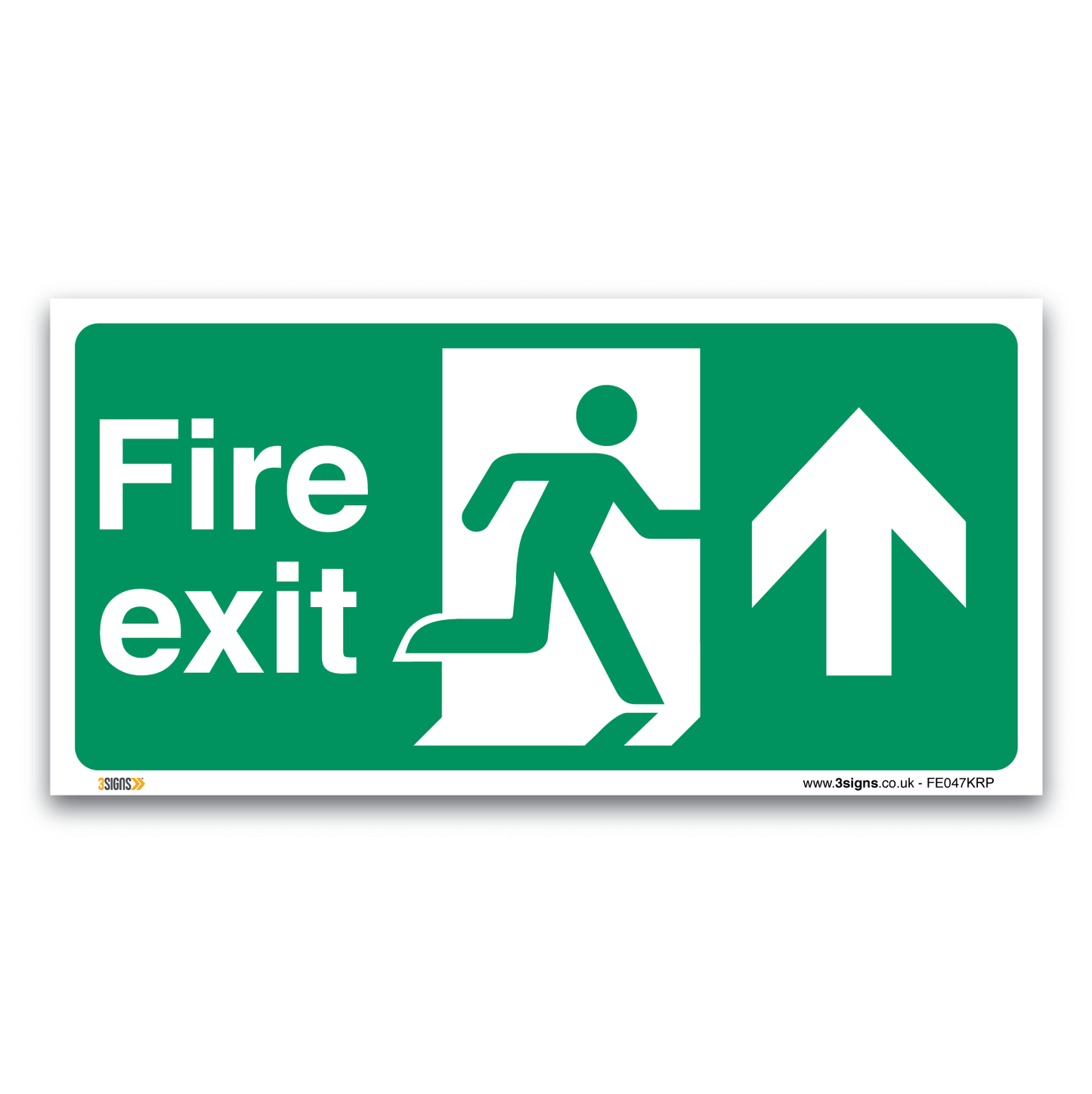Fire Exit Arrow Up Safety Sign