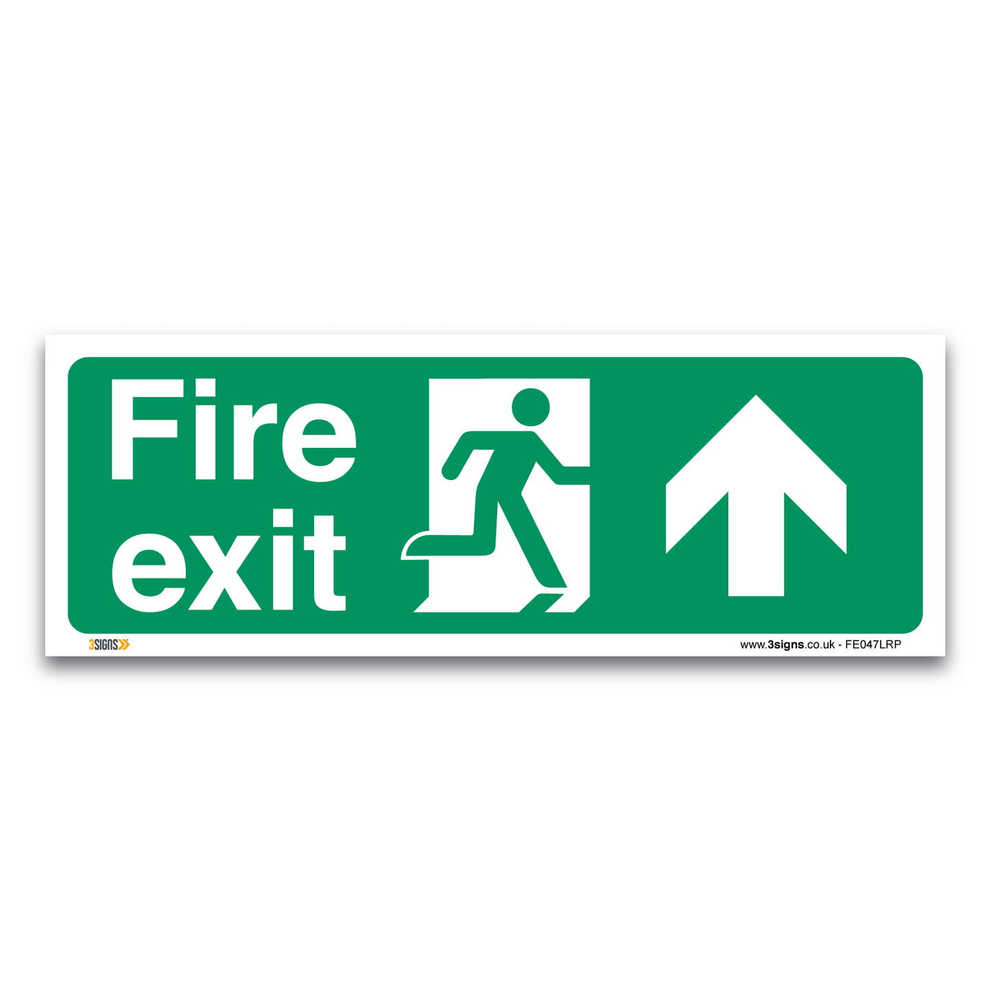 Fire Exit Arrow Up Safety Sign