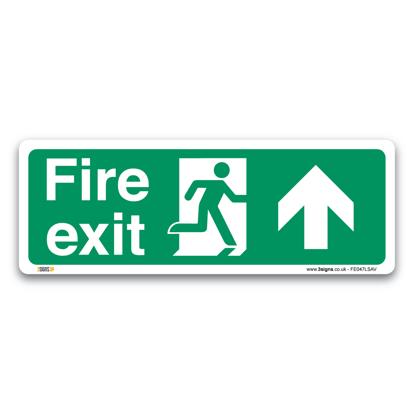 Fire Exit Arrow Up Safety Sign
