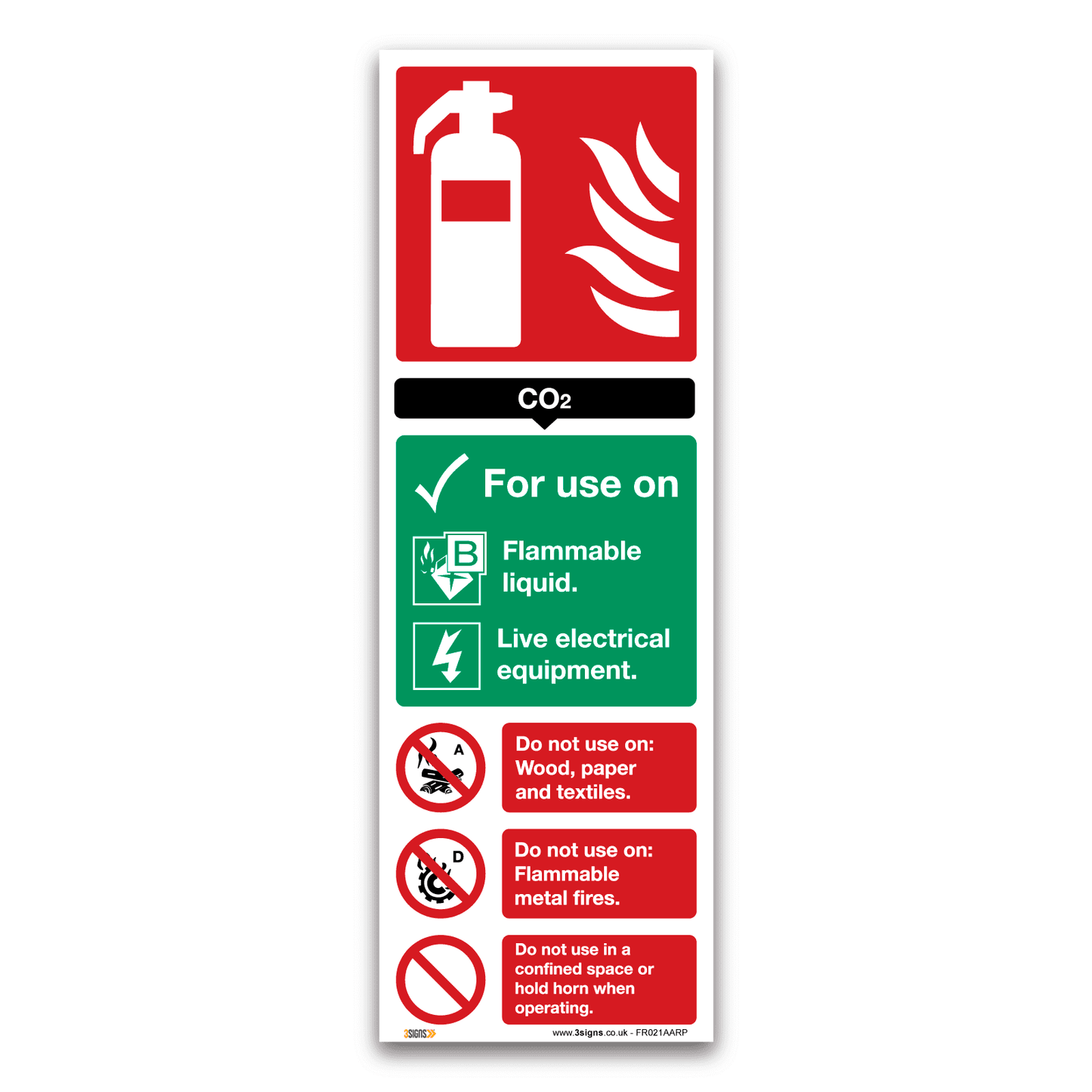 Co2 Fire Extinguisher Safety Sign
