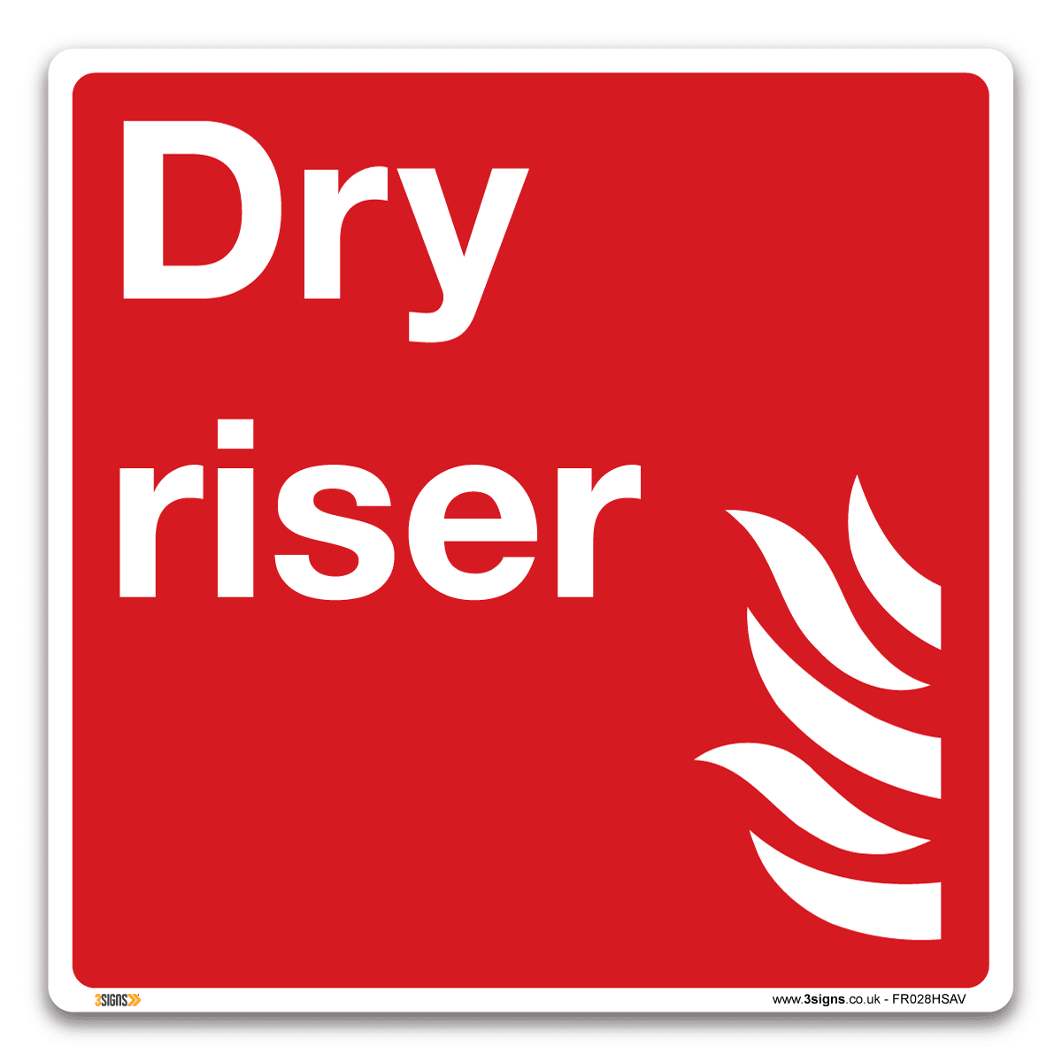 Dry Riser Safety Sign