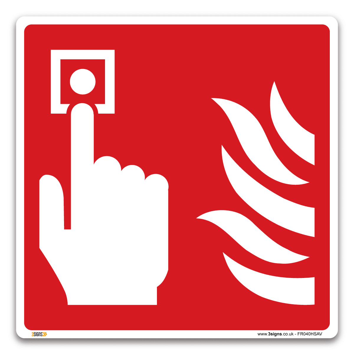 Symbol Only Fire Alarm Safety Sign