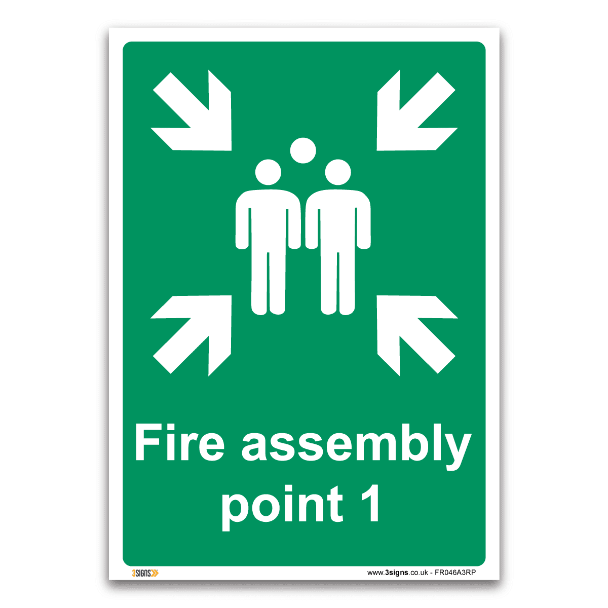 Fire Assembly Point 1 Safety Sign Health And Safety Fire Action Signs