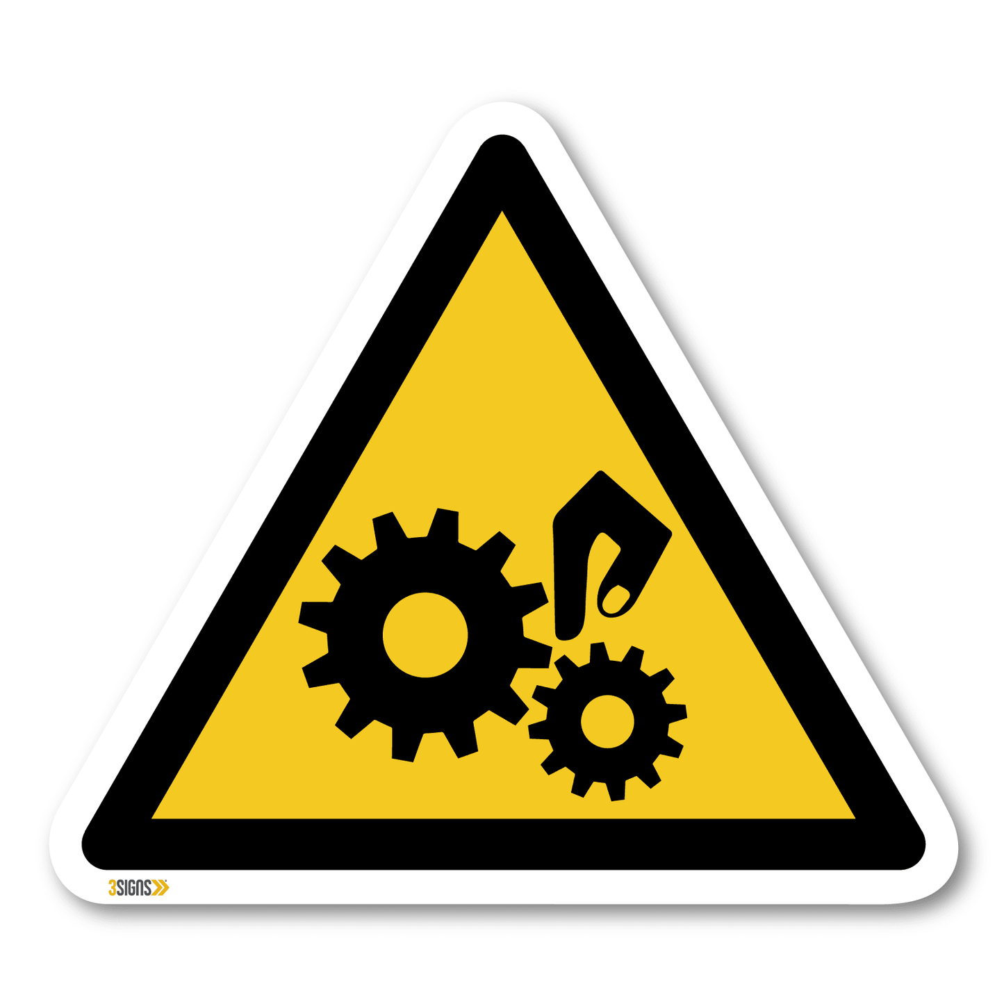 Caution Moving Machinery Parts Safety Sign