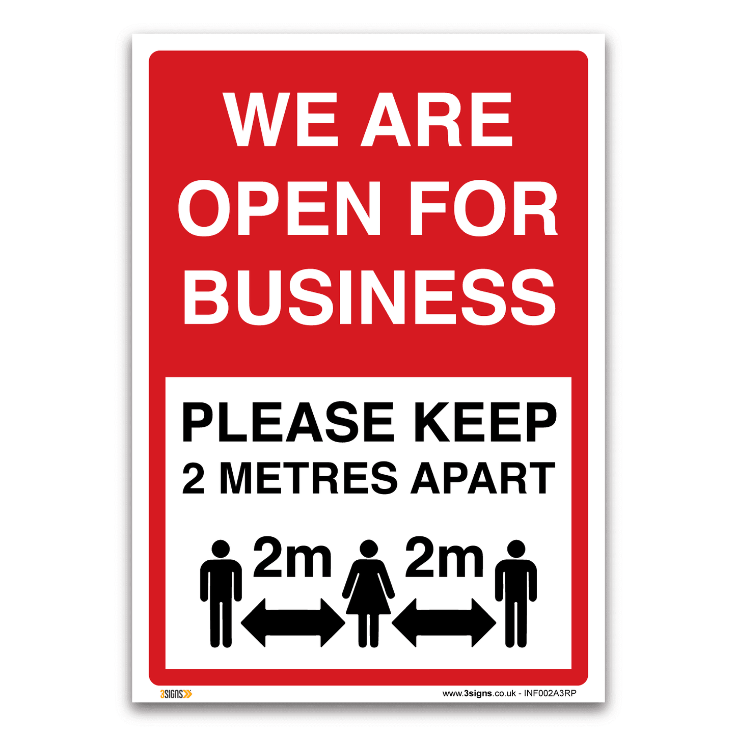We Are Open For Business Safety Sign