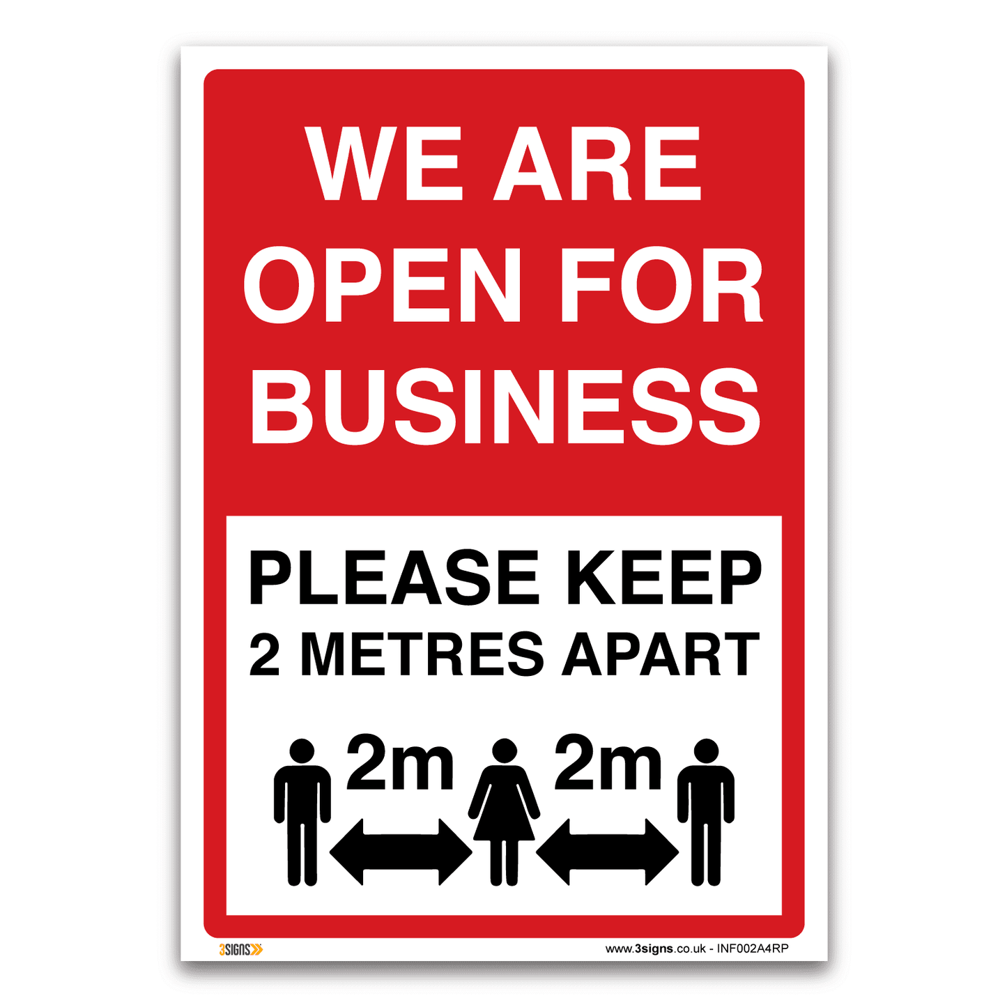 We Are Open For Business Safety Sign