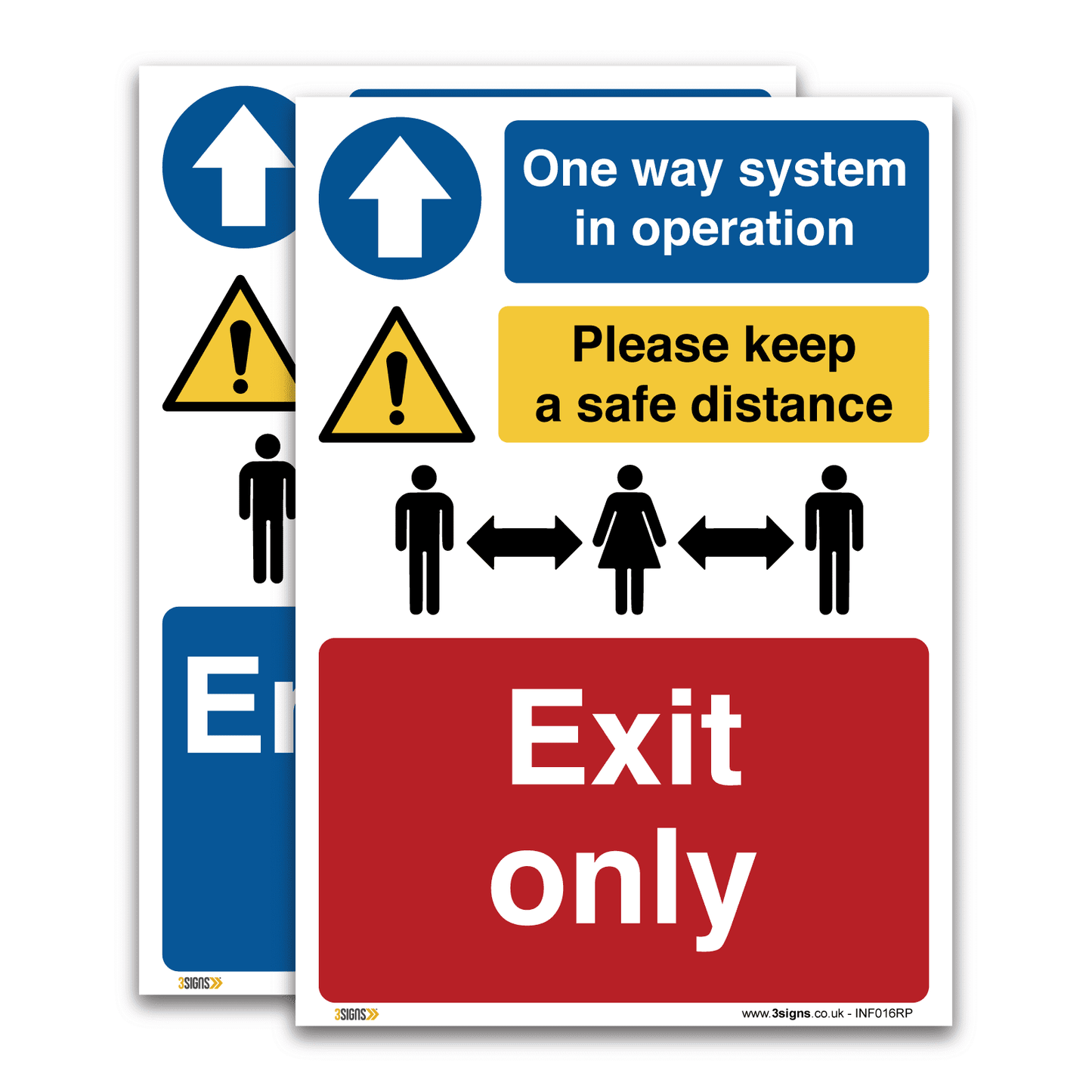 Exit Only Entrance Only Set Safety Sign