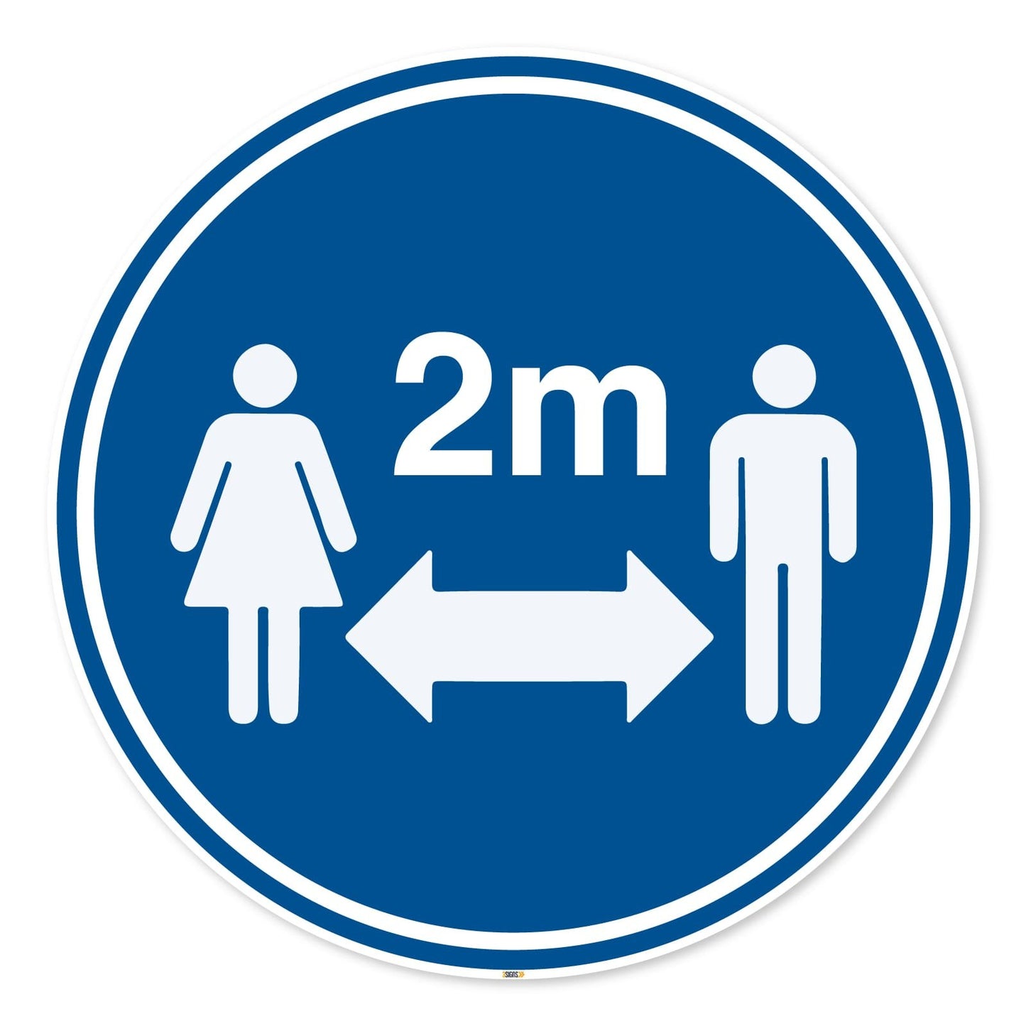 Social distancing 1 meter, 2 meters sign, symbol only Floor Safety Markers, Anti-slip Vinyl Sticker, Safety Signs