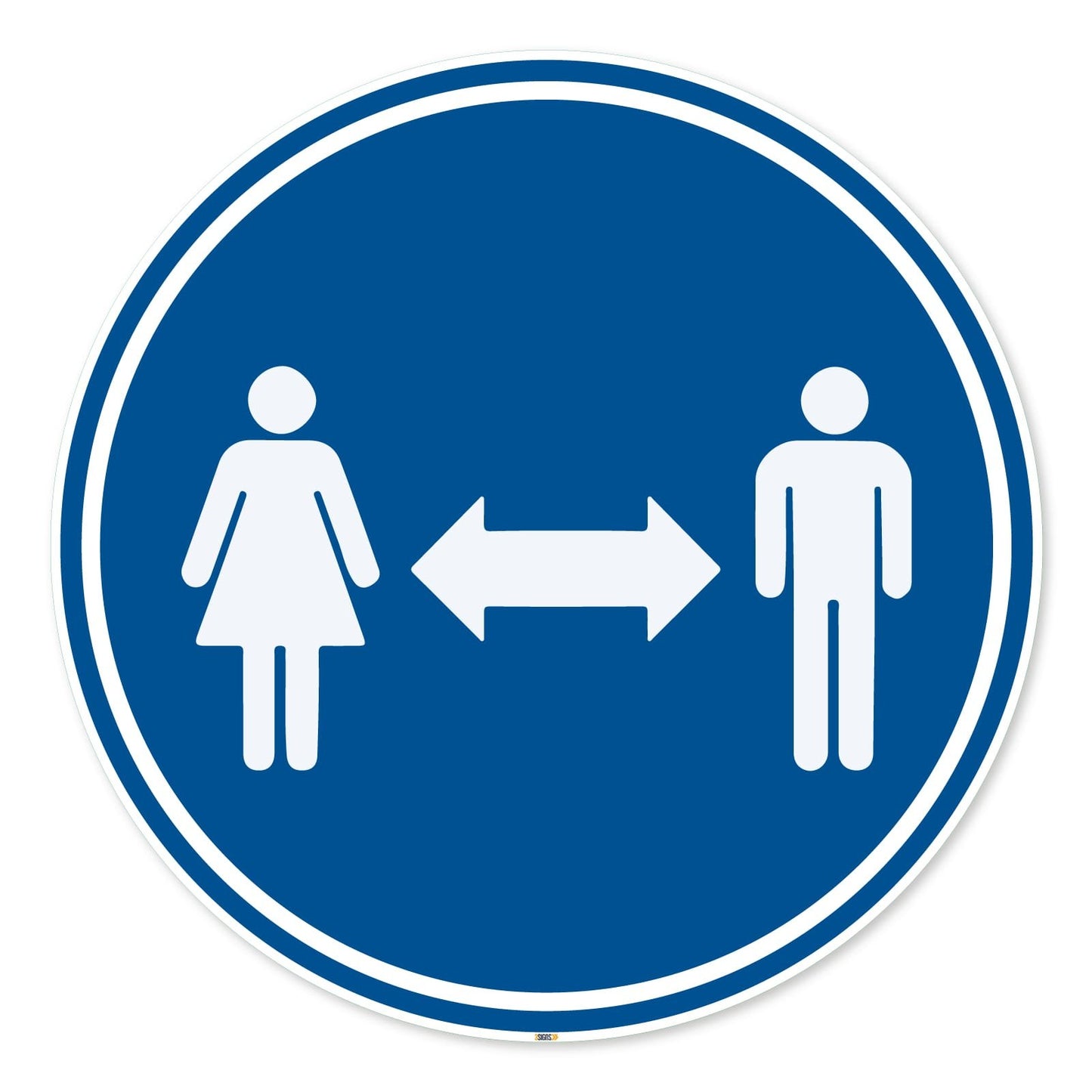 Social distancing 1 meter, 2 meters sign, symbol only Floor Safety Markers, Anti-slip Vinyl Sticker, Safety Signs