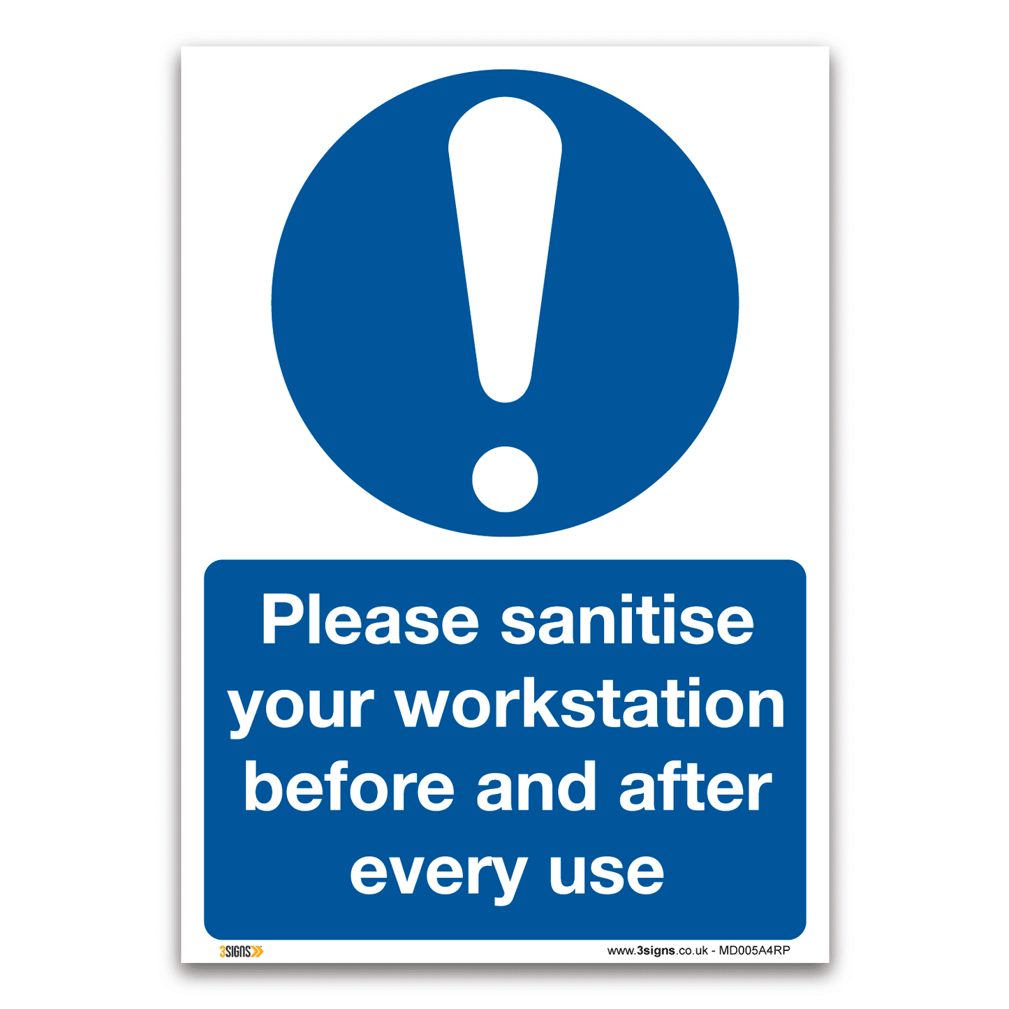 Please Sanitise Your Workstation Sticker Safety Sign