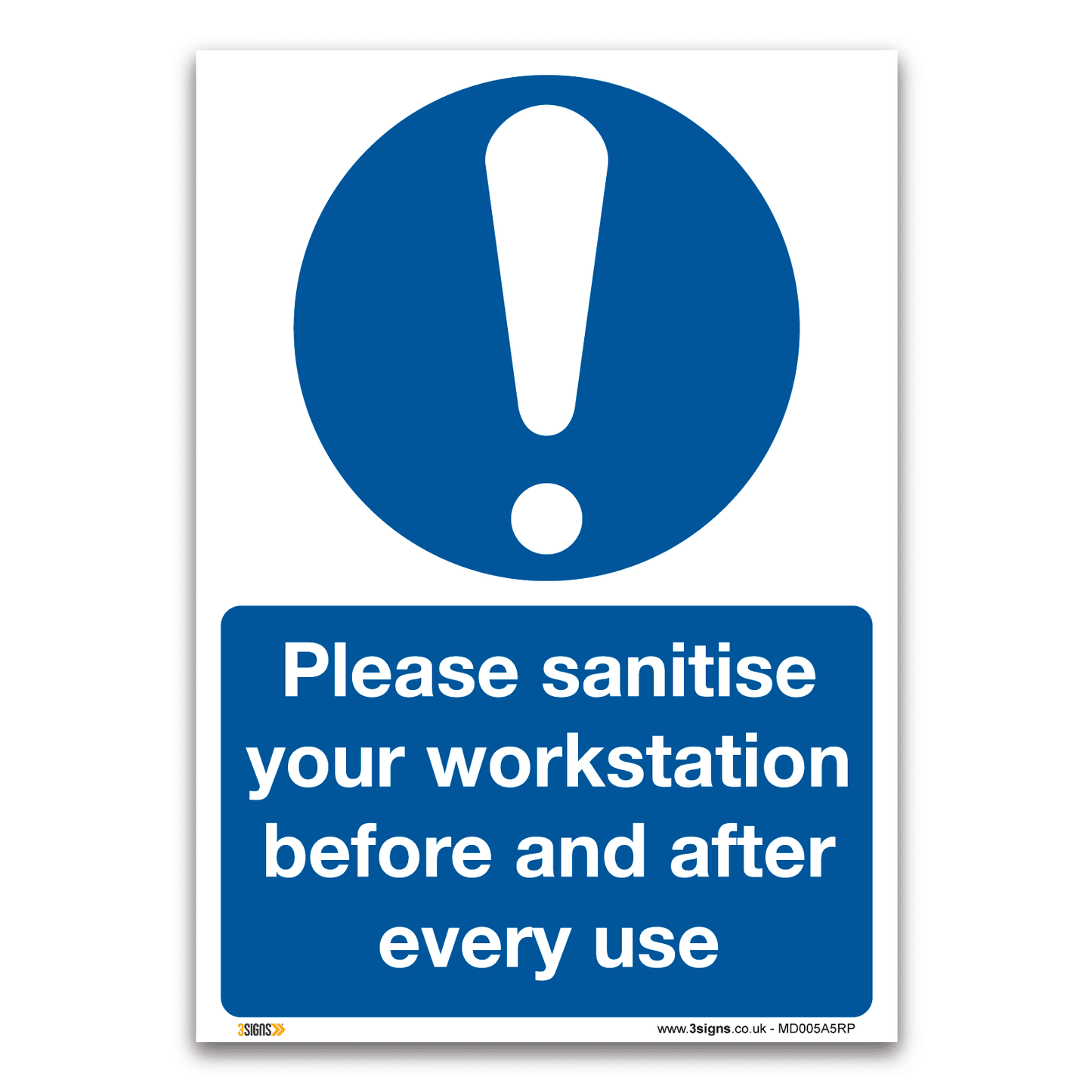 Please Sanitise Your Workstation Sticker Safety Sign