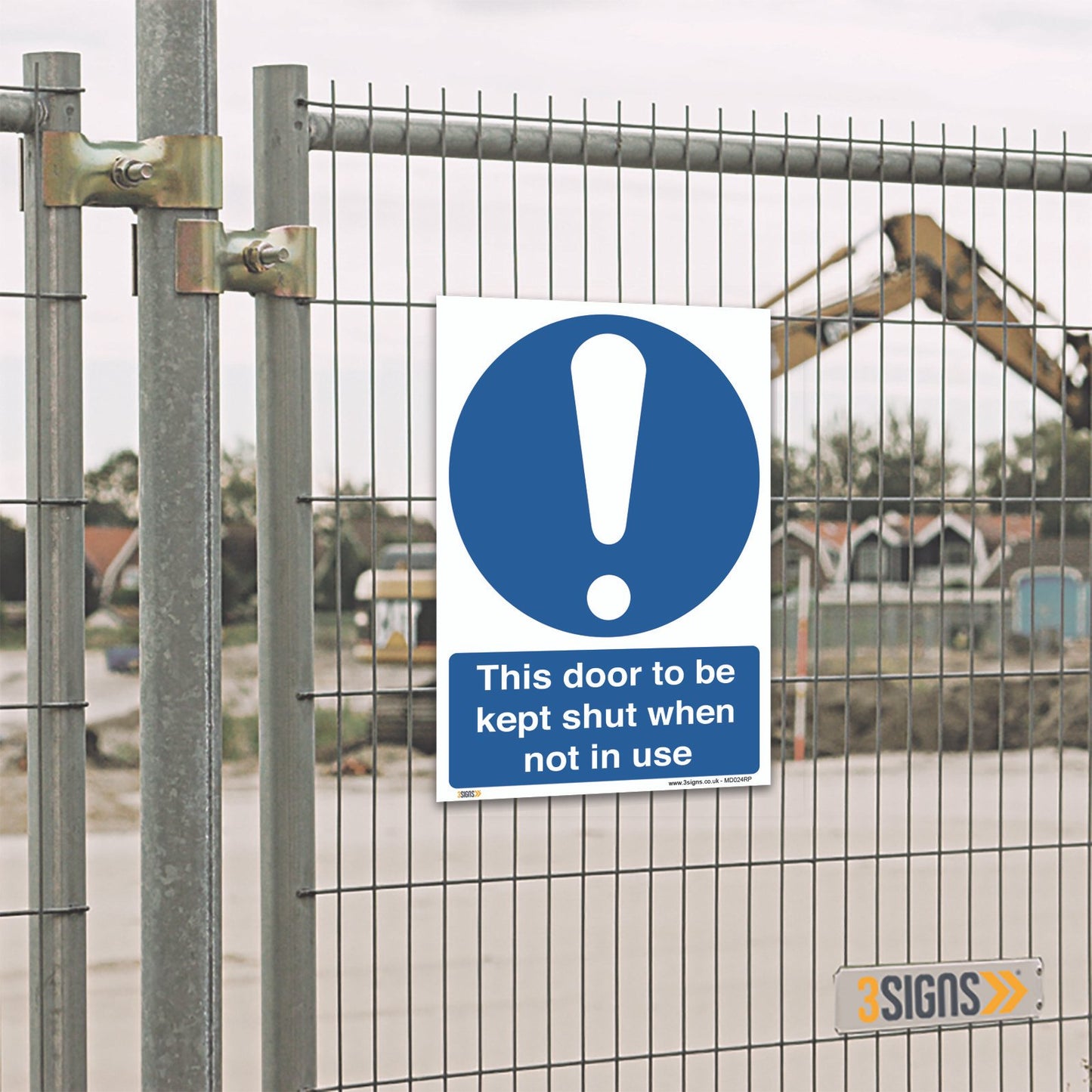 This door to be kept shut when not in use Sign, Health and Safety Mandatory Information Signs