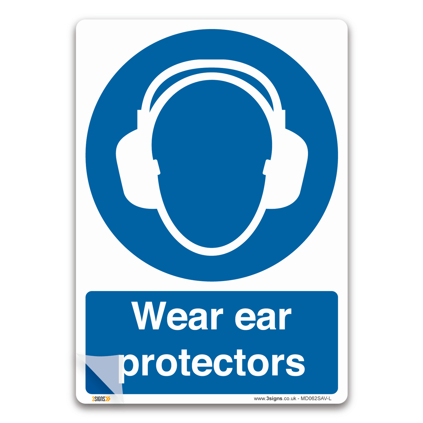 Wear Ear Protectors Ppe Safety Sign