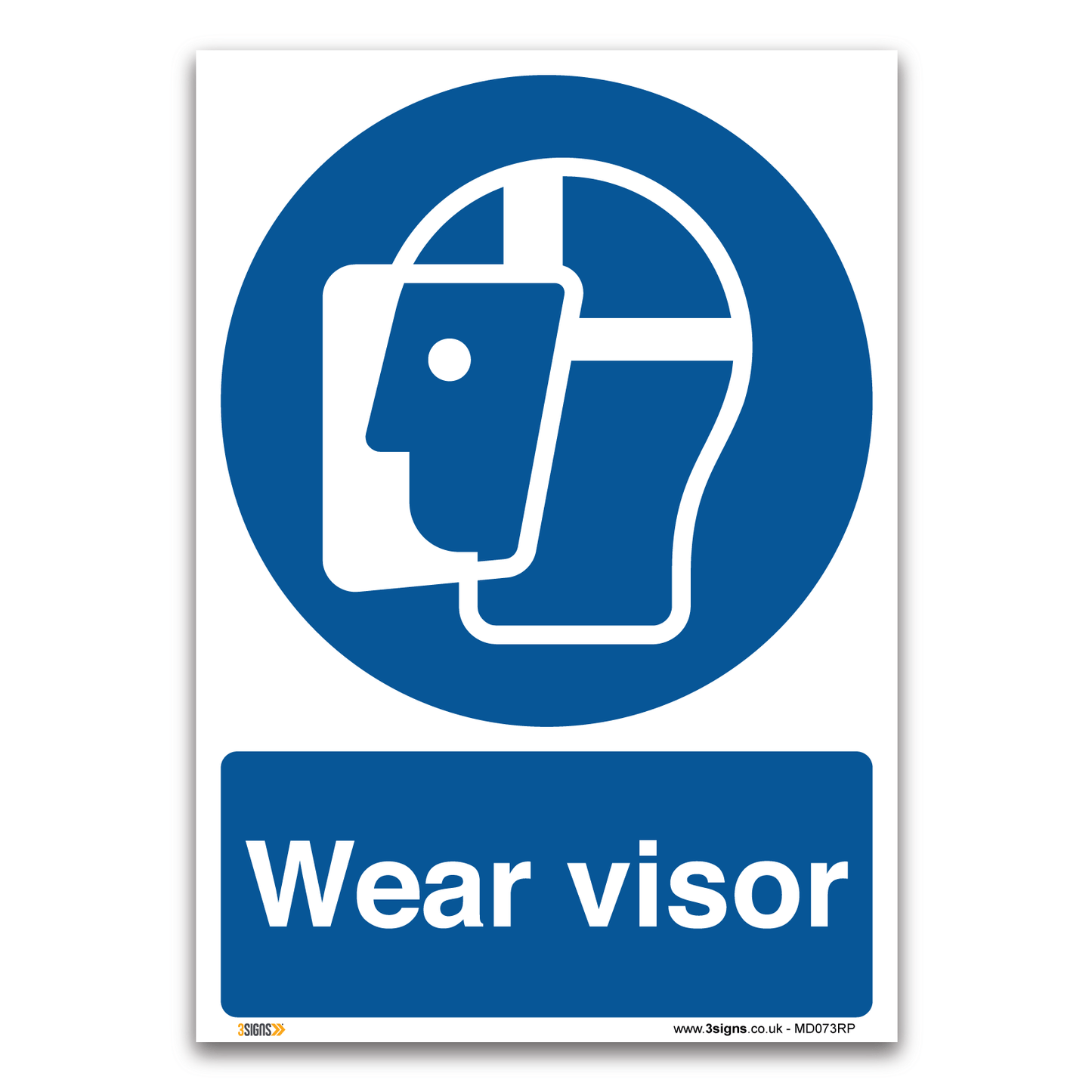 Wear Visor Ppe Safety Sign