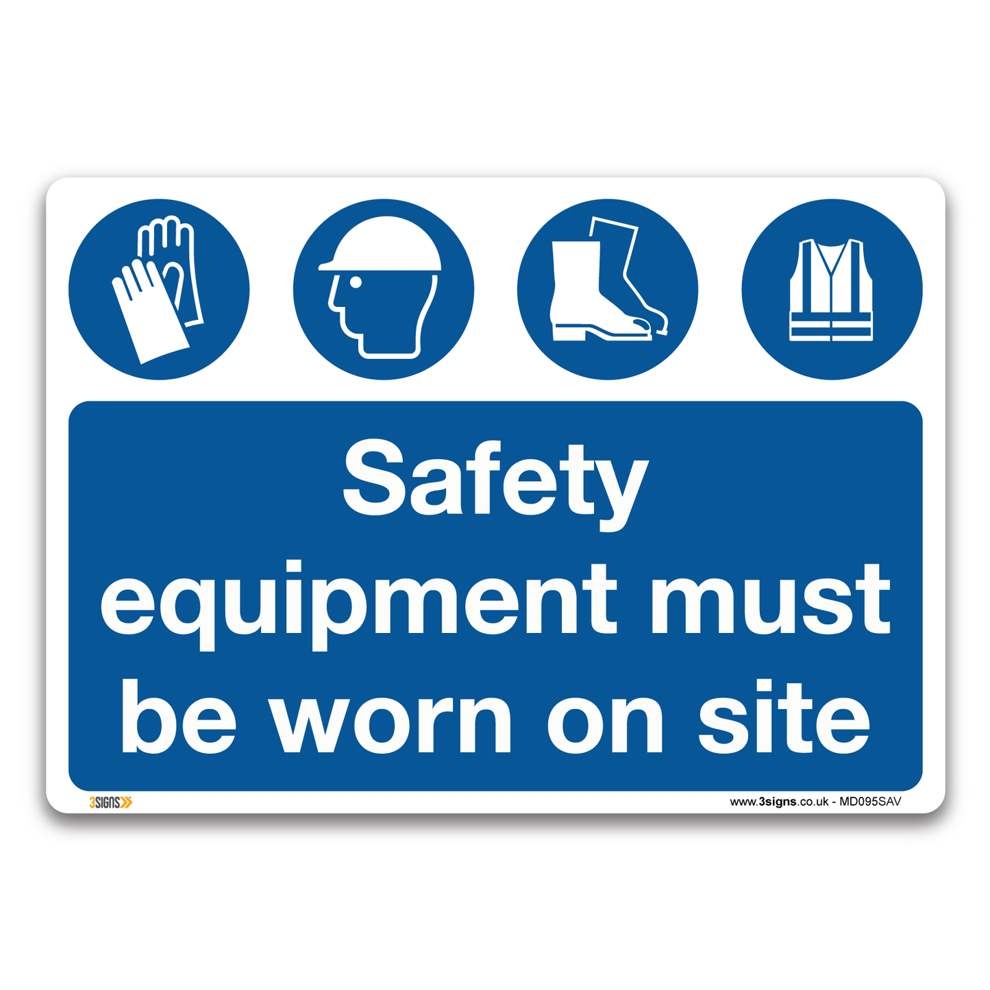 Safety Equipment Must Be Worn Safety Sign