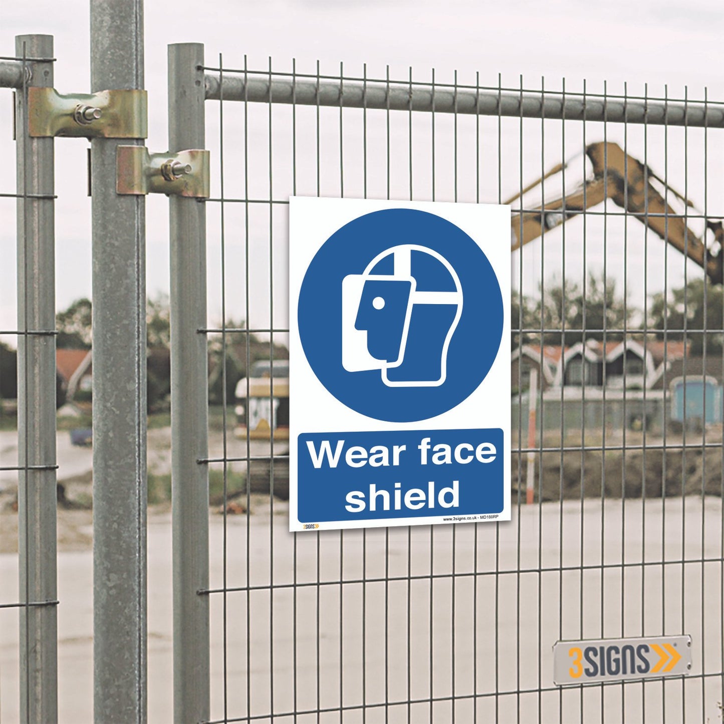 Wear Face Shield Ppe Safety Sign