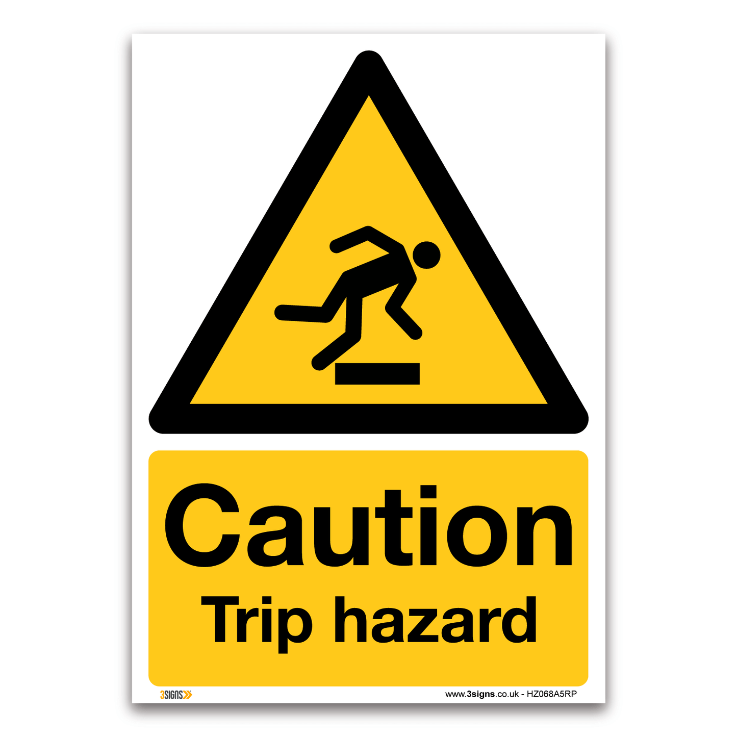 Caution Trip Hazard Safety Sign