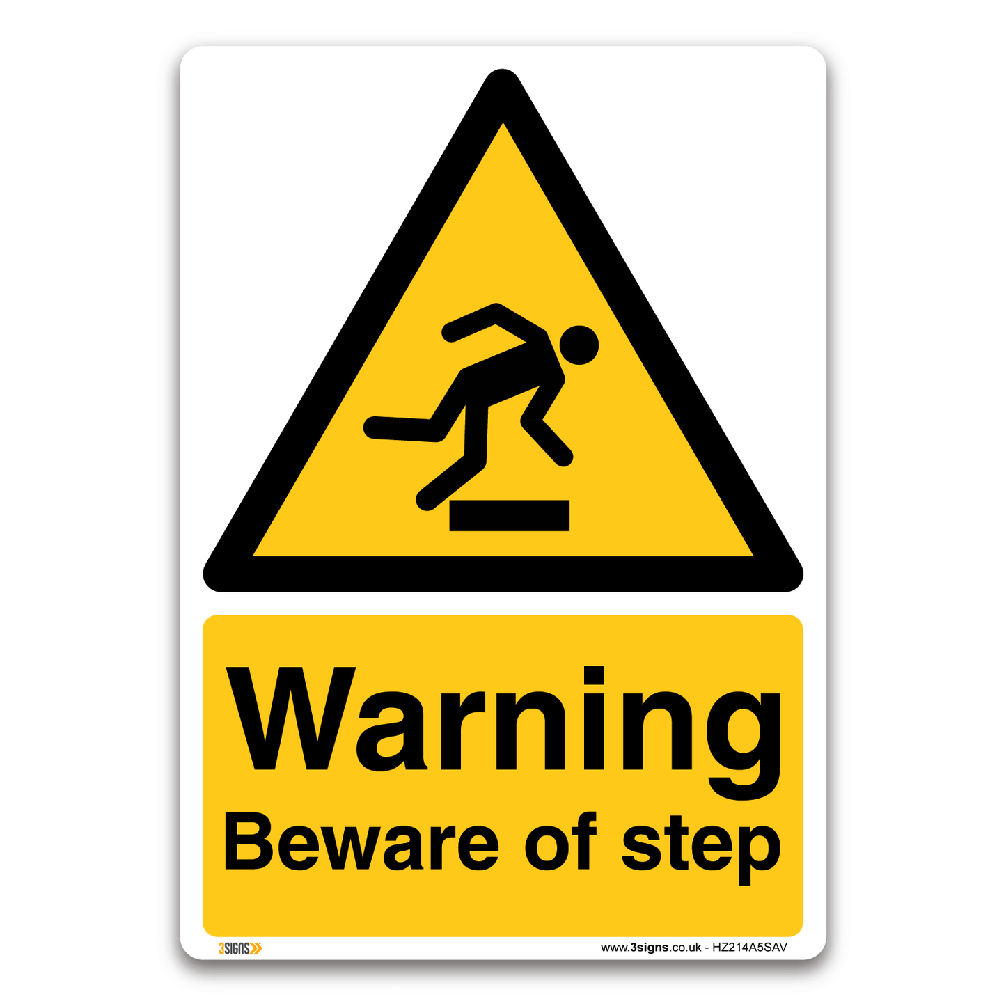 Warning Beware Step Safety Safety Sign