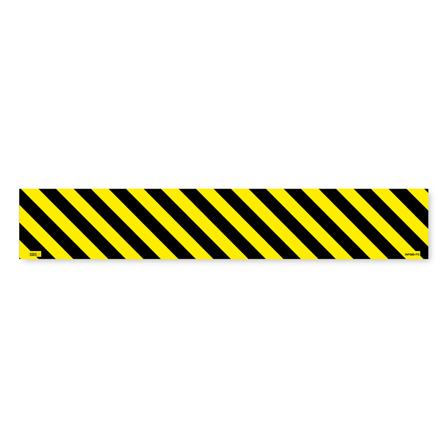 Black And Yellow Hashed Floor Safety Sign