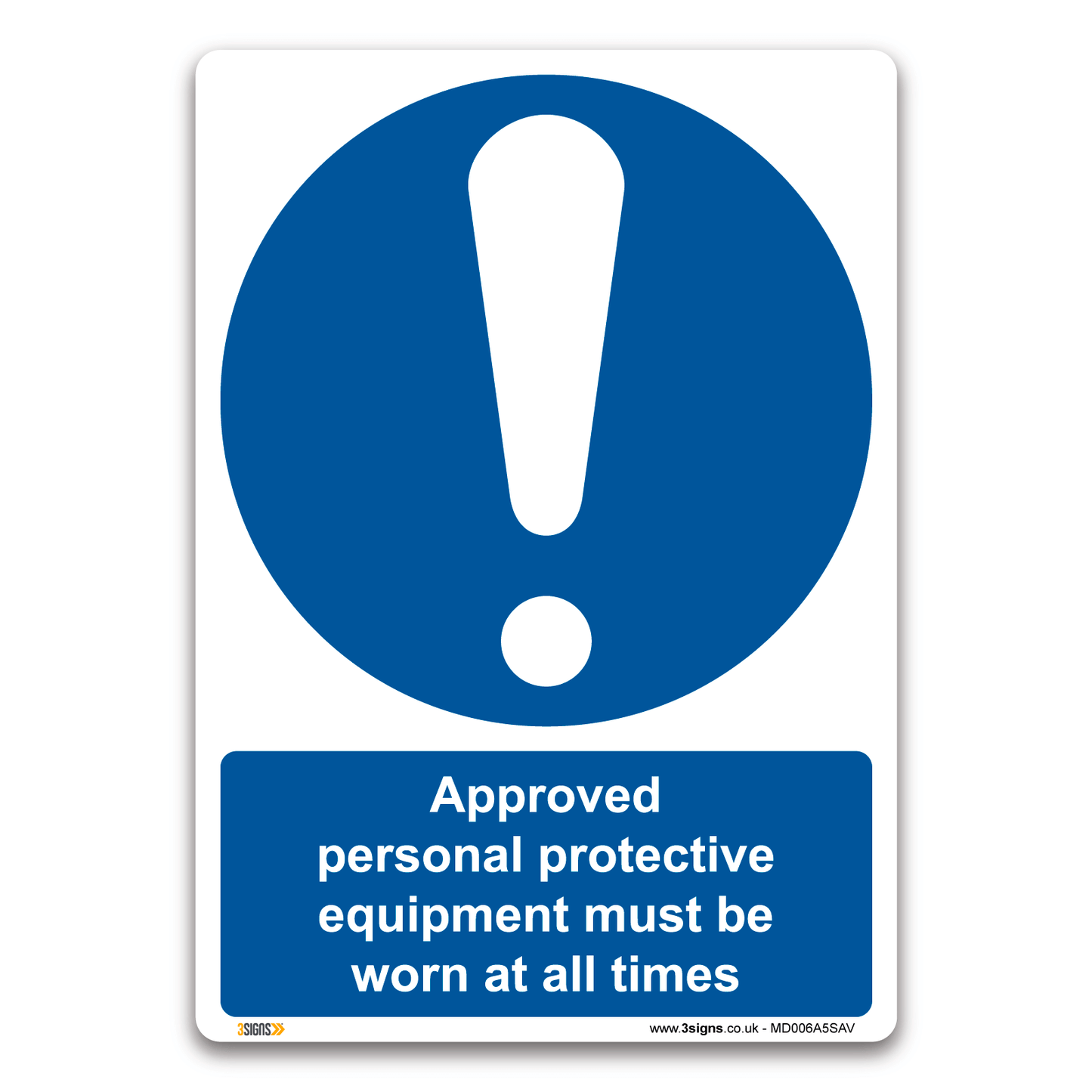 Personal Protective Equipment Should Wear At All Times Safety Sign