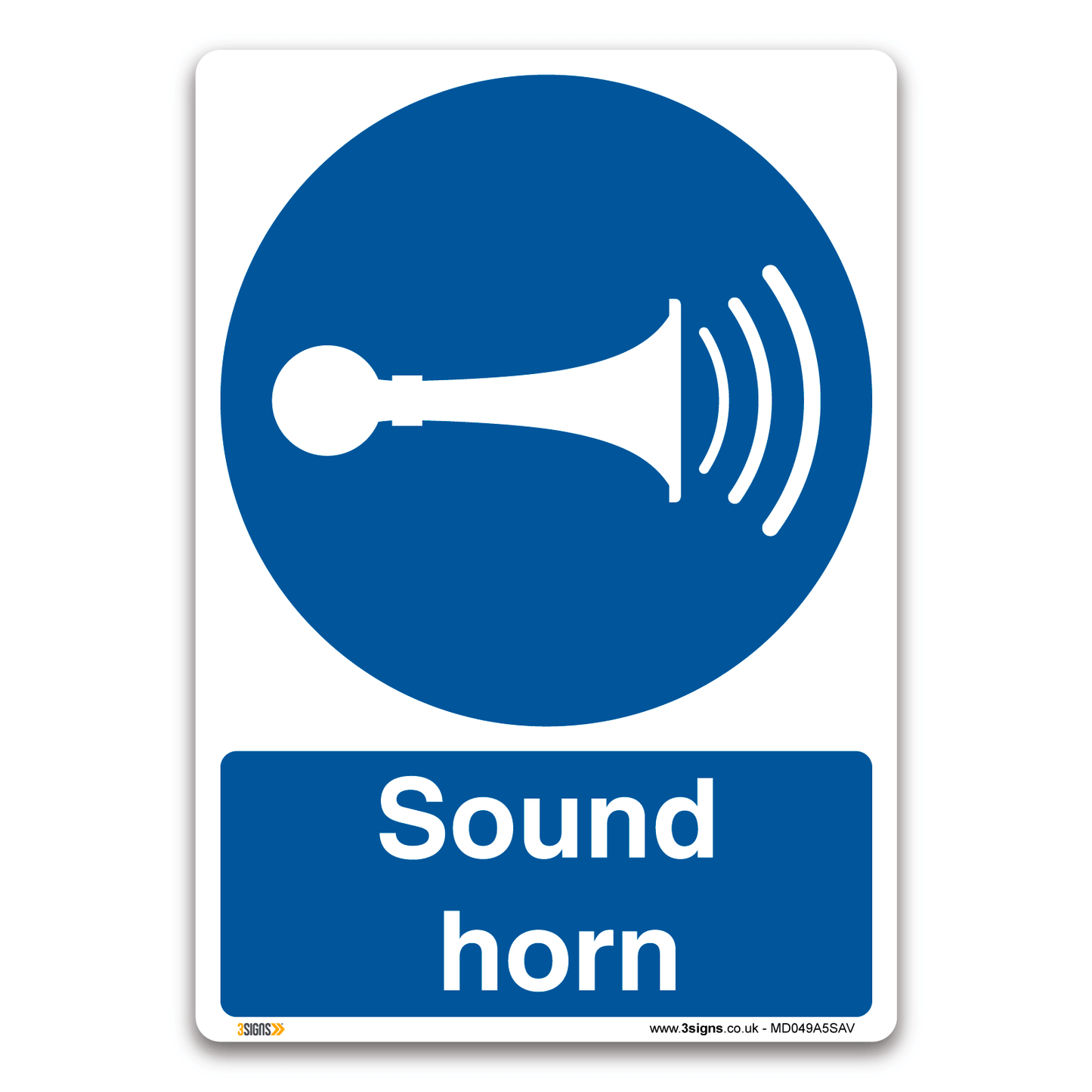 Sound Horn Safety Sign