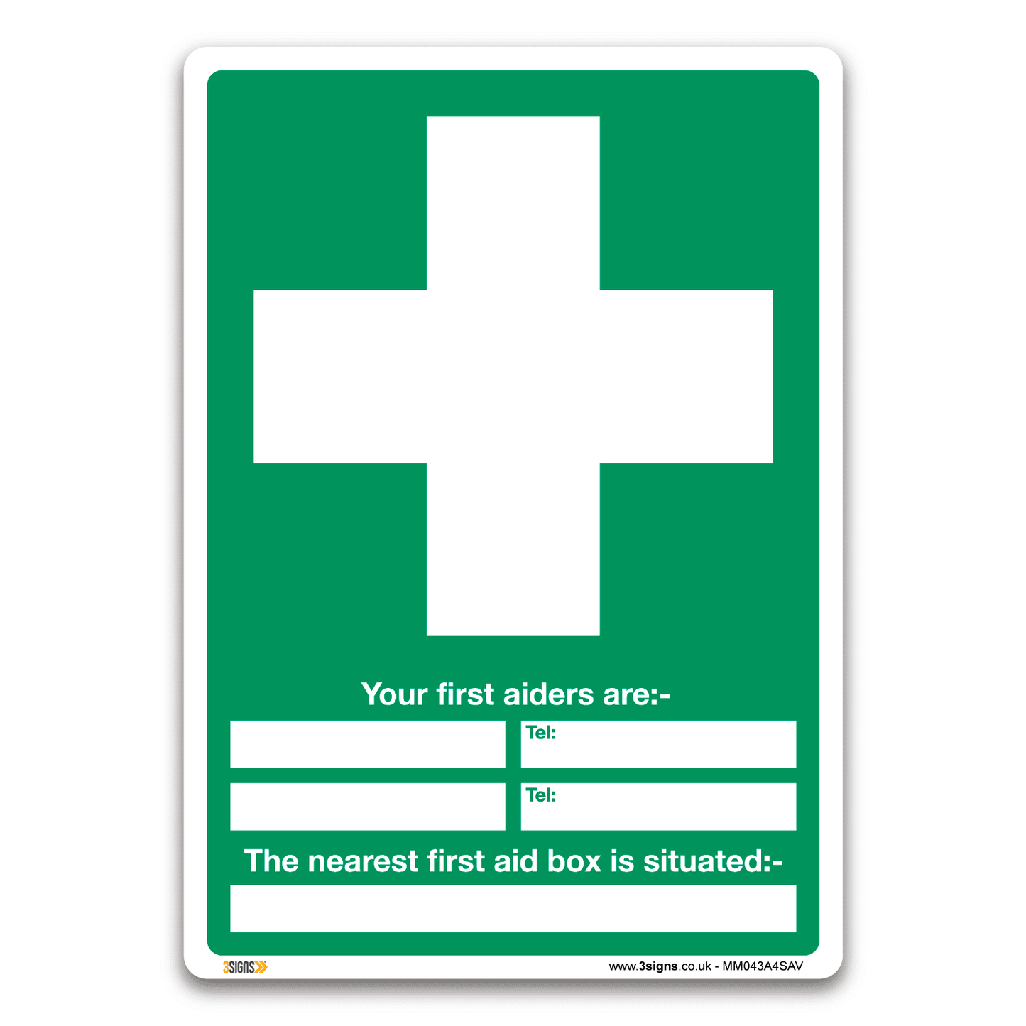 Your First Aiders Are Nearest First Aid Box Is Safety Sign