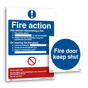 Fire safety signs