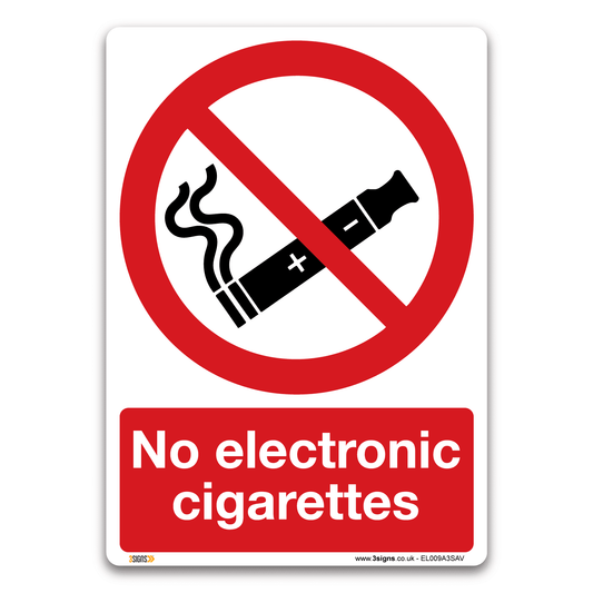 No Electronic Cigarettes Safety Sign Health And Safety Prohibition Signs