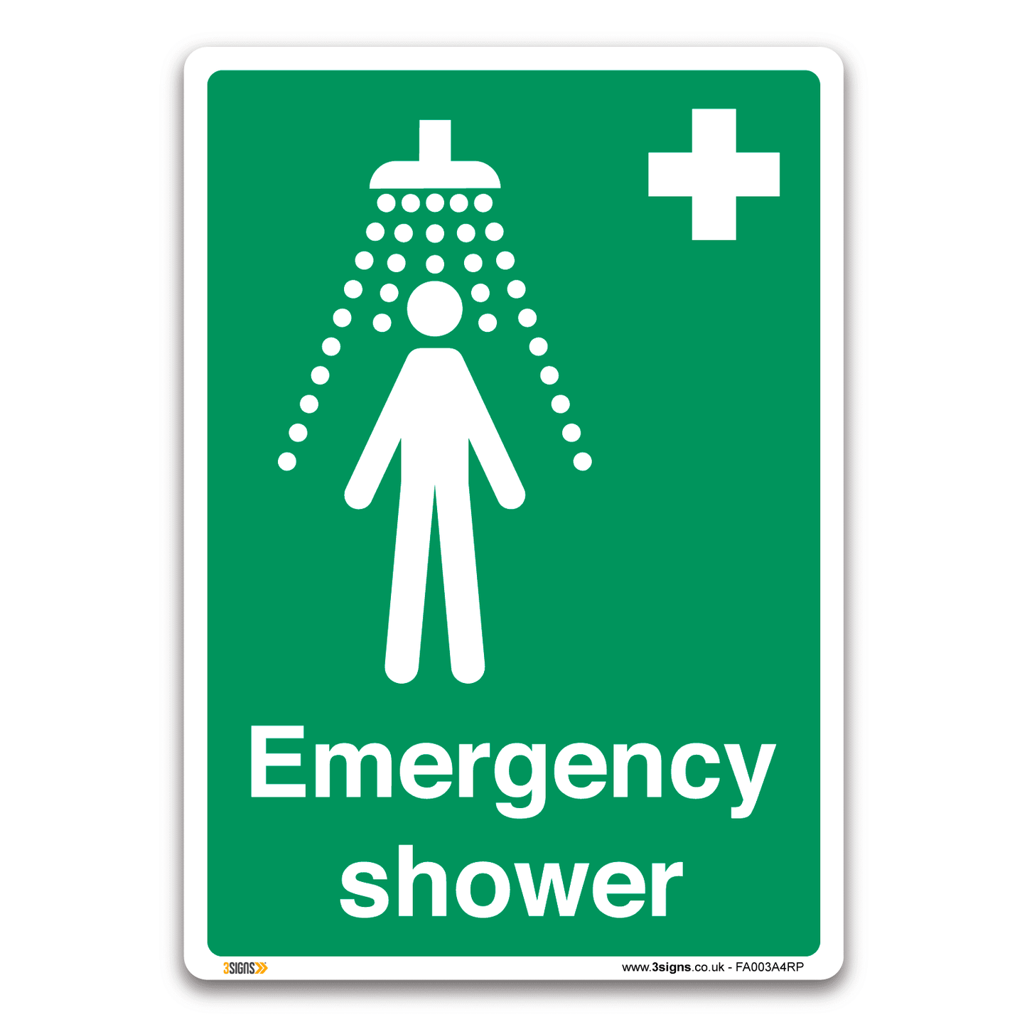 Emergency Shower Safety Sign Health And Safety