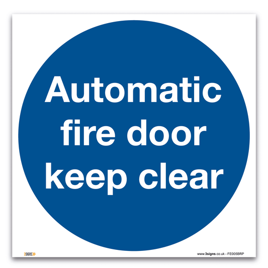 Automatic Fire Door Keep Clear Safety Signs Safety Sign