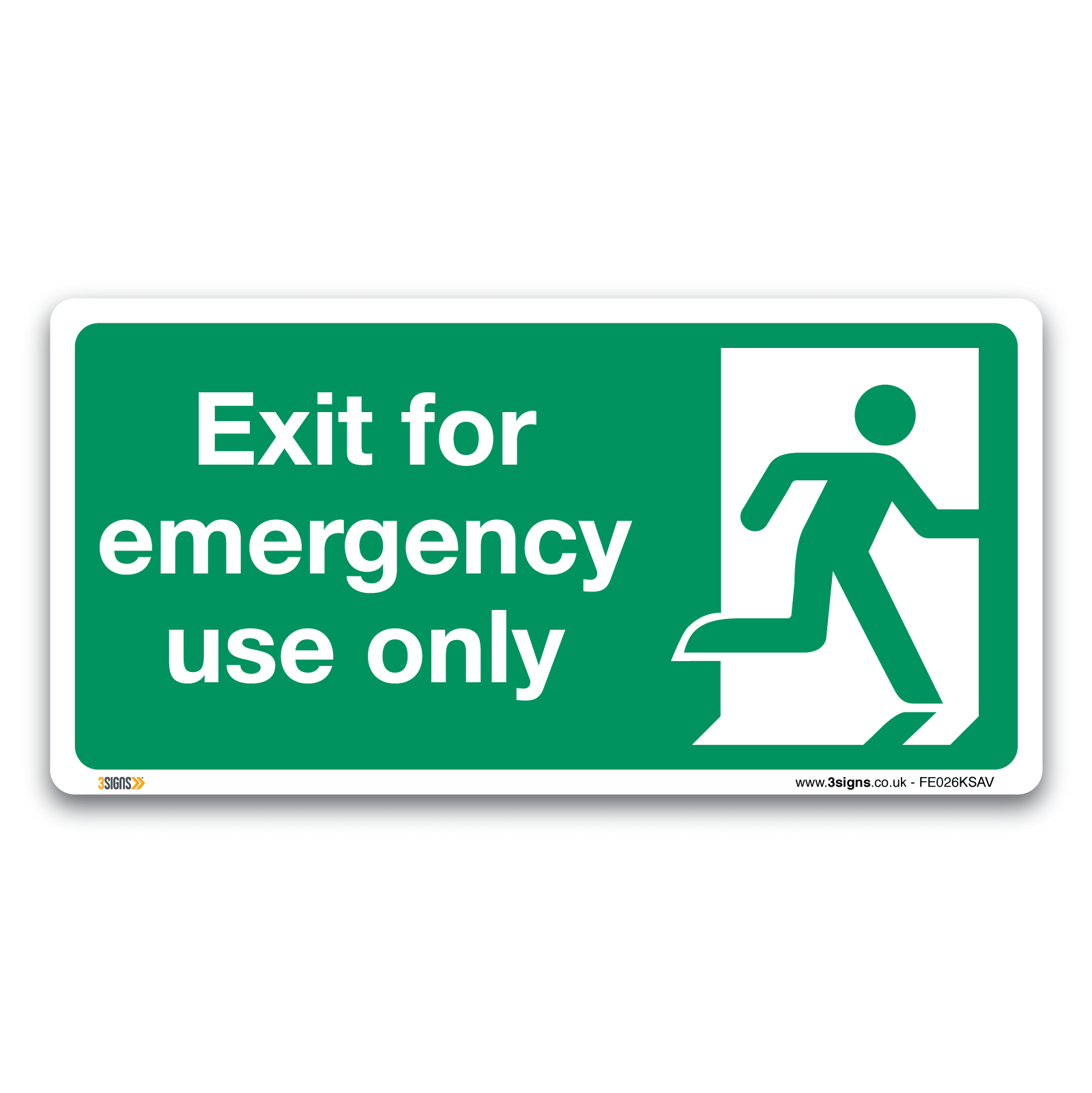 Exit For Emergency Use Only Safety Sign | Fire Safety Sign UK Com — 3 ...