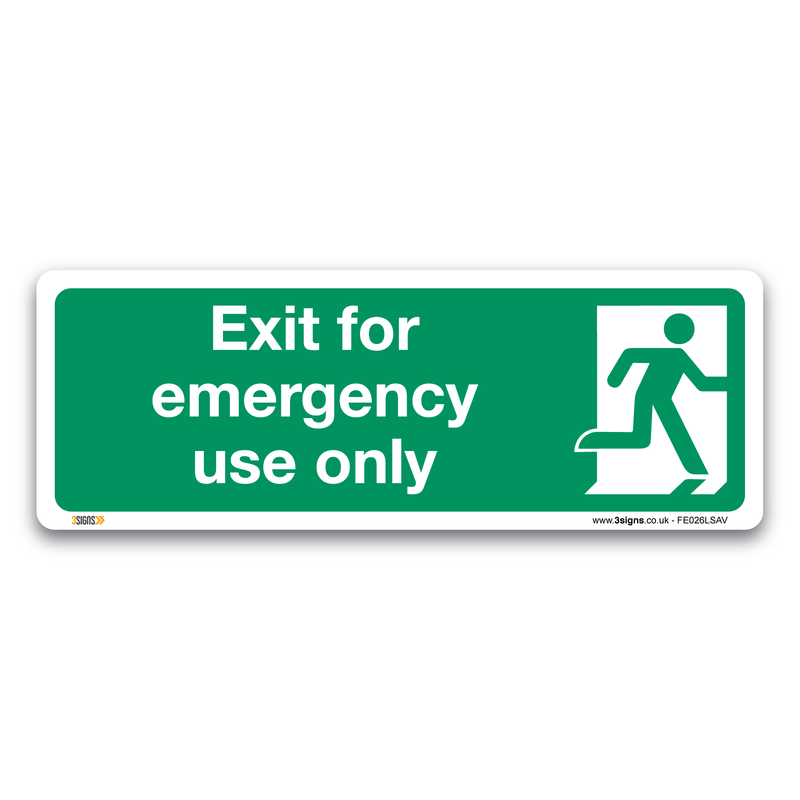 Exit For Emergency Use Only Safety Sign