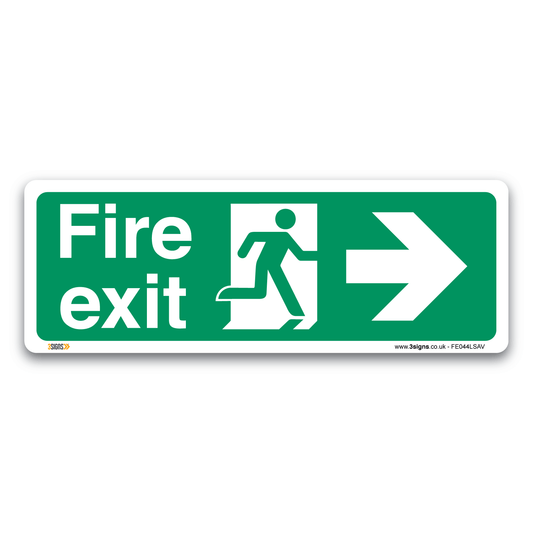 Fire Exit Arrow Right Safety Sign