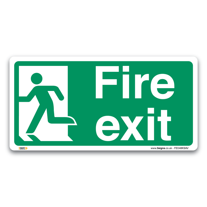 Fire Exit 2 Safety Sign