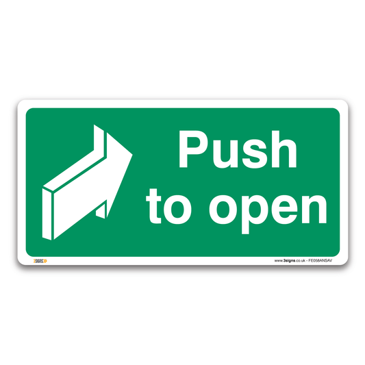 Push To Open Safety Sign