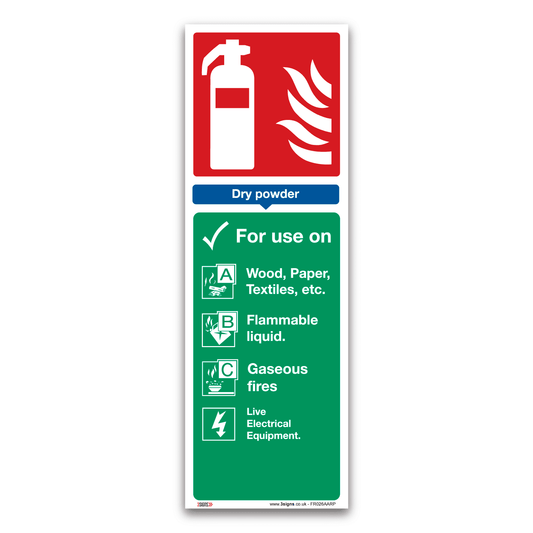 Dry Powder Fire Extinguisher Signs Safety Sign