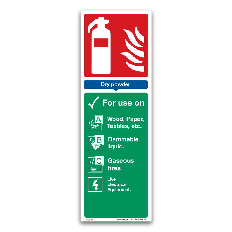 Dry Powder Fire Extinguisher Signs Safety Sign