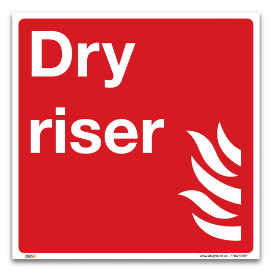 Dry Riser Safety Sign