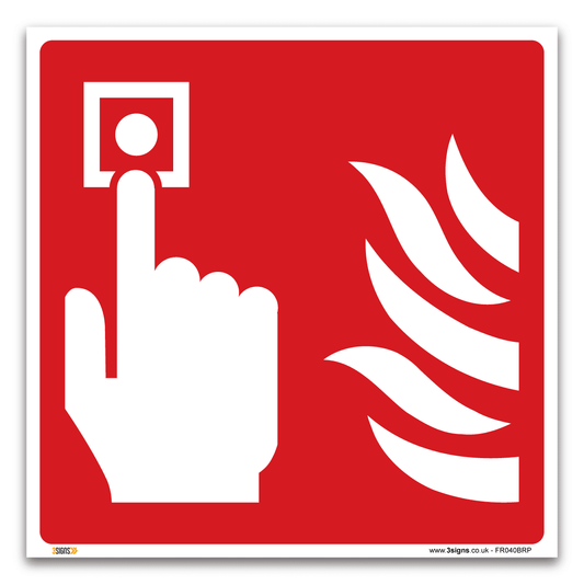 Symbol Only Fire Alarm Safety Sign