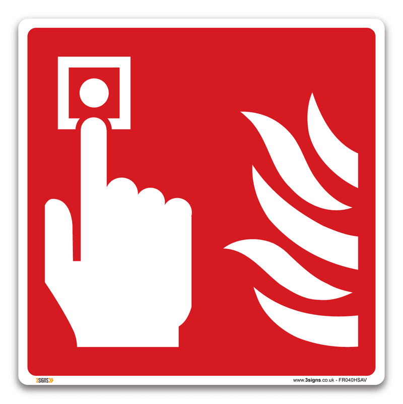 Symbol Only Fire Alarm Safety Sign