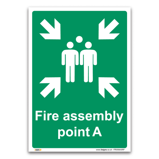 Fire Assembly Point A Safety Sign Health And Safety Fire Action Signs
