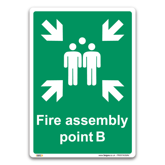 Fire Assembly Point B Safety Sign Health And Safety Fire Action Signs