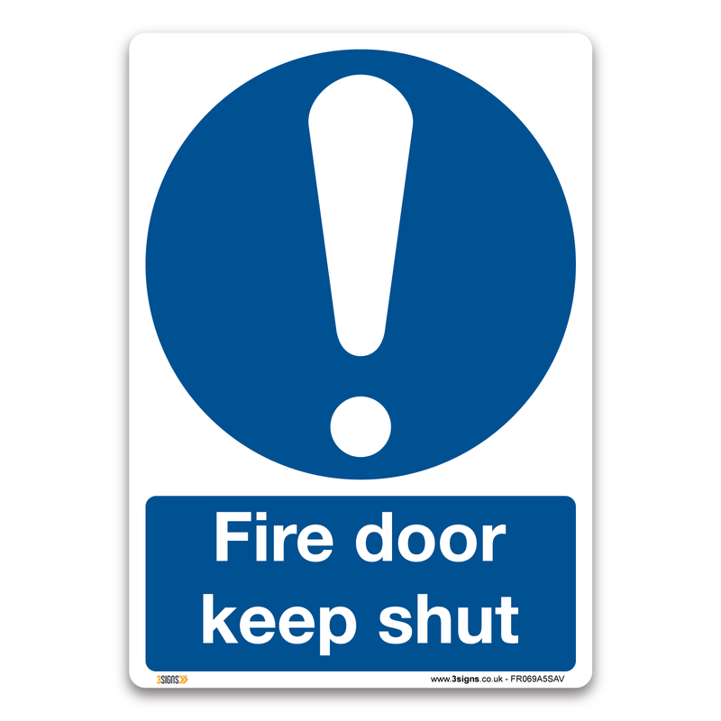 Fire Door Keep Shut Safety Sign