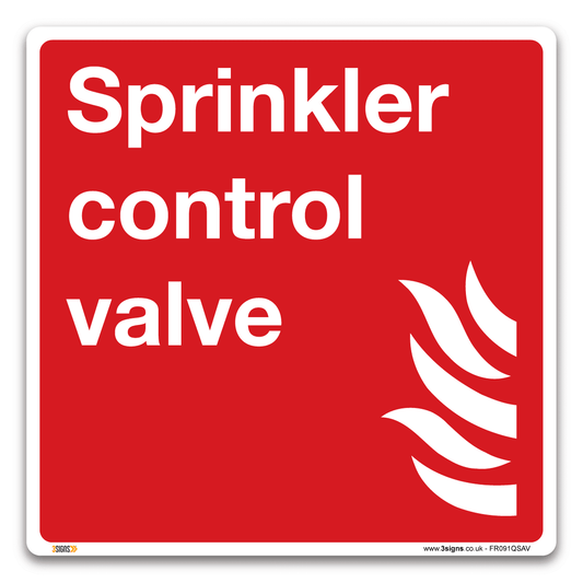 Sprinkler Control Valve Safety Sign