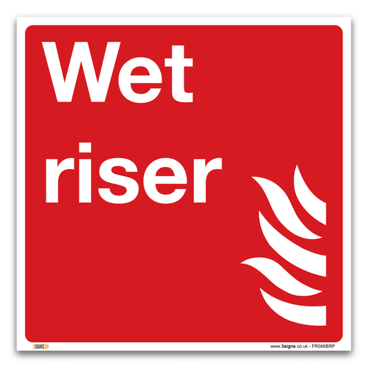 Wet Riser Safety Sign