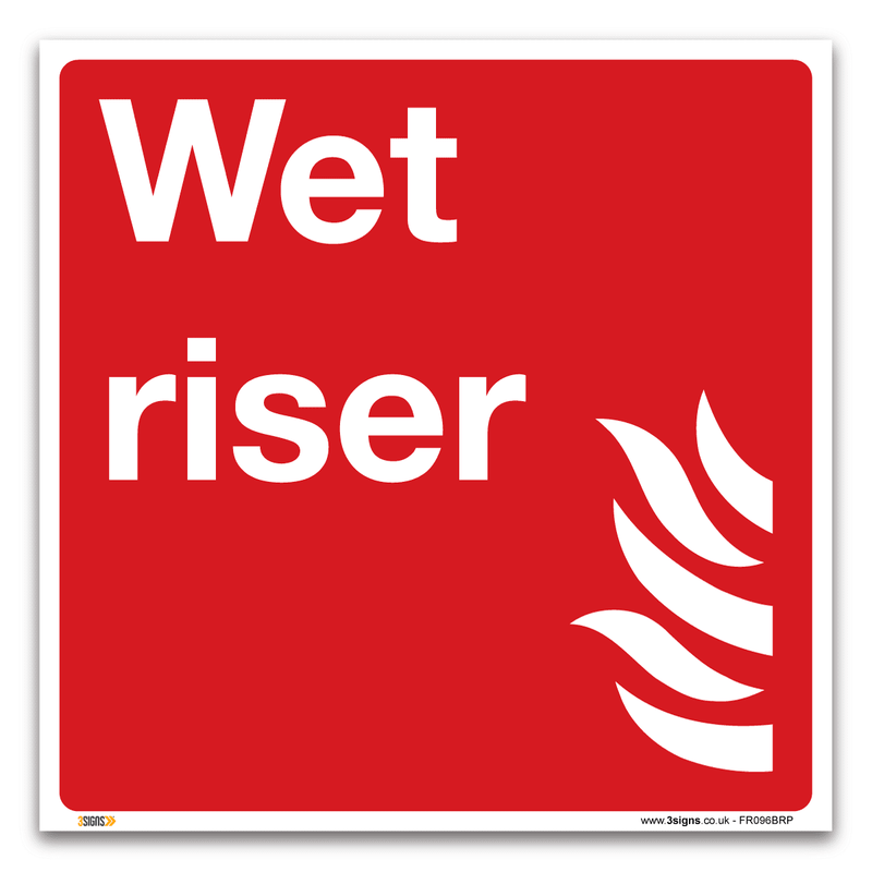 Wet Riser Safety Sign